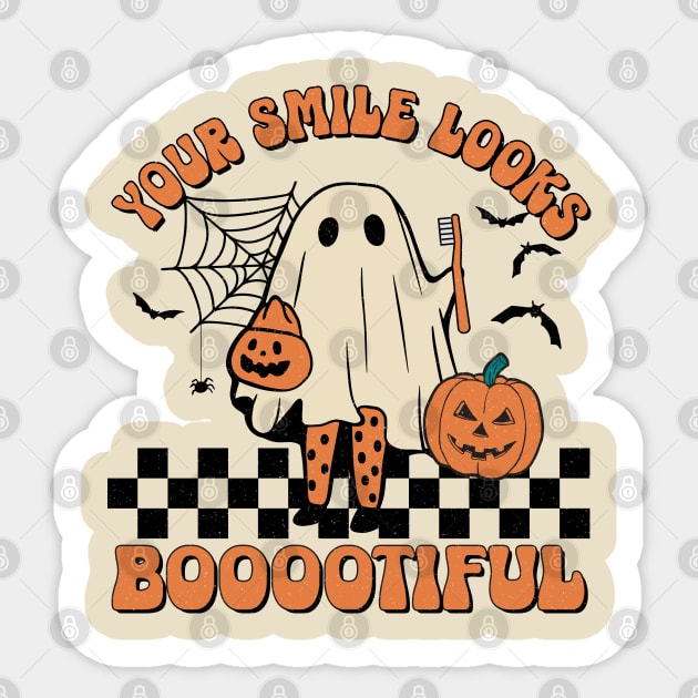 Pediatric Dentist Halloween Spooky Dental Assisant Hygienist Sticker by Nisrine